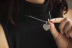 Gargantilla de 18k oro blanco corazón