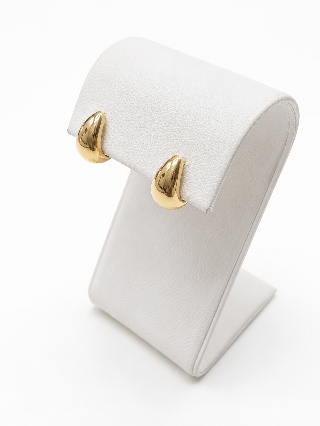Aretes de aro de 14K oro amarillo gota