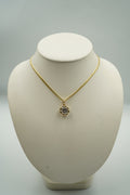 Dije White Topaz de 14K oro amarillo