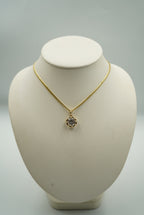 Dije White Topaz de 14K oro amarillo