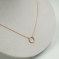 Gargantilla de 14K oro rosa círculo