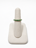 Anillo churumbela de 14K oro amarillo esmeraldas