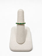 Anillo churumbela de 14K oro amarillo esmeraldas