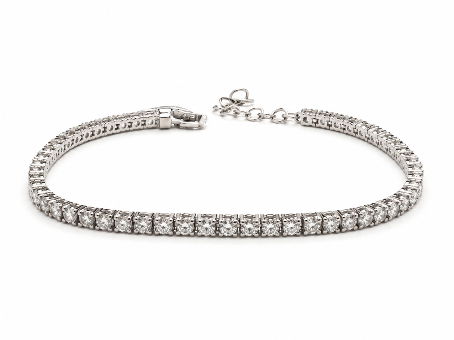 Brazalete tennis de 14K oro blanco