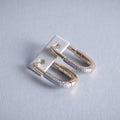Aretes de 14K oro amarillo Candado
