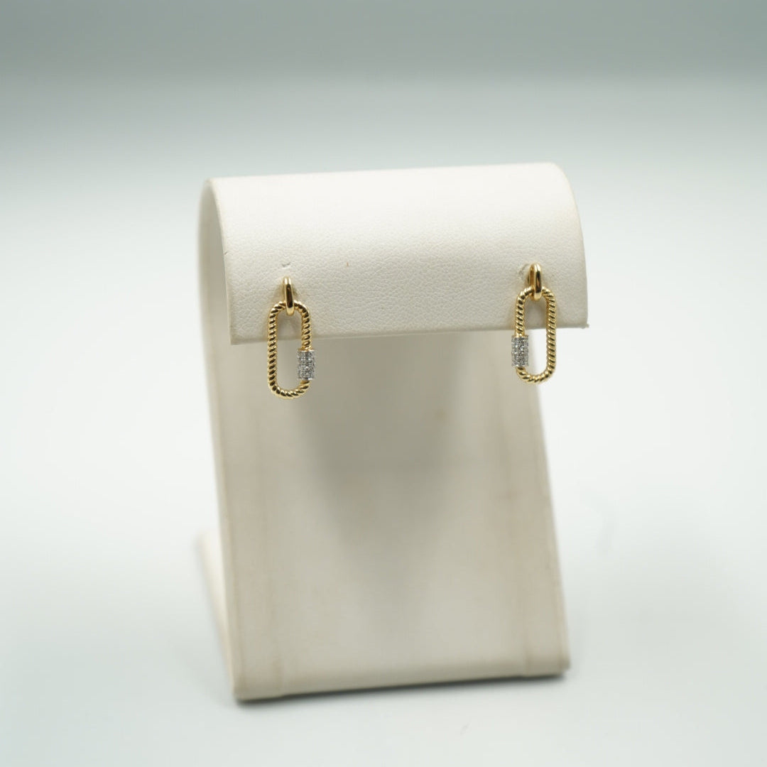 Aretes de 14K oro amarillo Clip