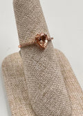 Anillo de 14K oro rosado morganita
