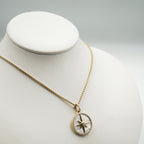 Dije Rosa de los Vientos de 14K oro amarillo