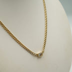 Gargantilla de 14K oro amarillo Miami Cuban Chain