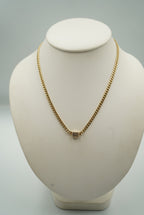 Gargantilla de 14K oro amarillo Miami Cuban Chain