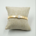 Brazalete de 14K oro amarillo omega
