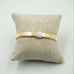 Brazalete de 14K oro amarillo omega