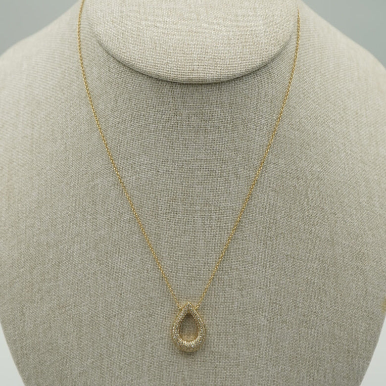Gargantilla de 14K oro amarillo gota